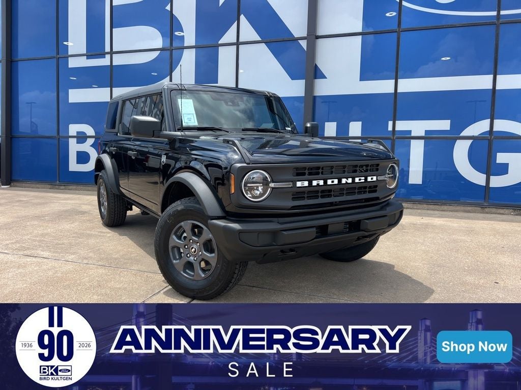 2026 Ford Bronco Big Bend in Shadow Black — front three-quarter view