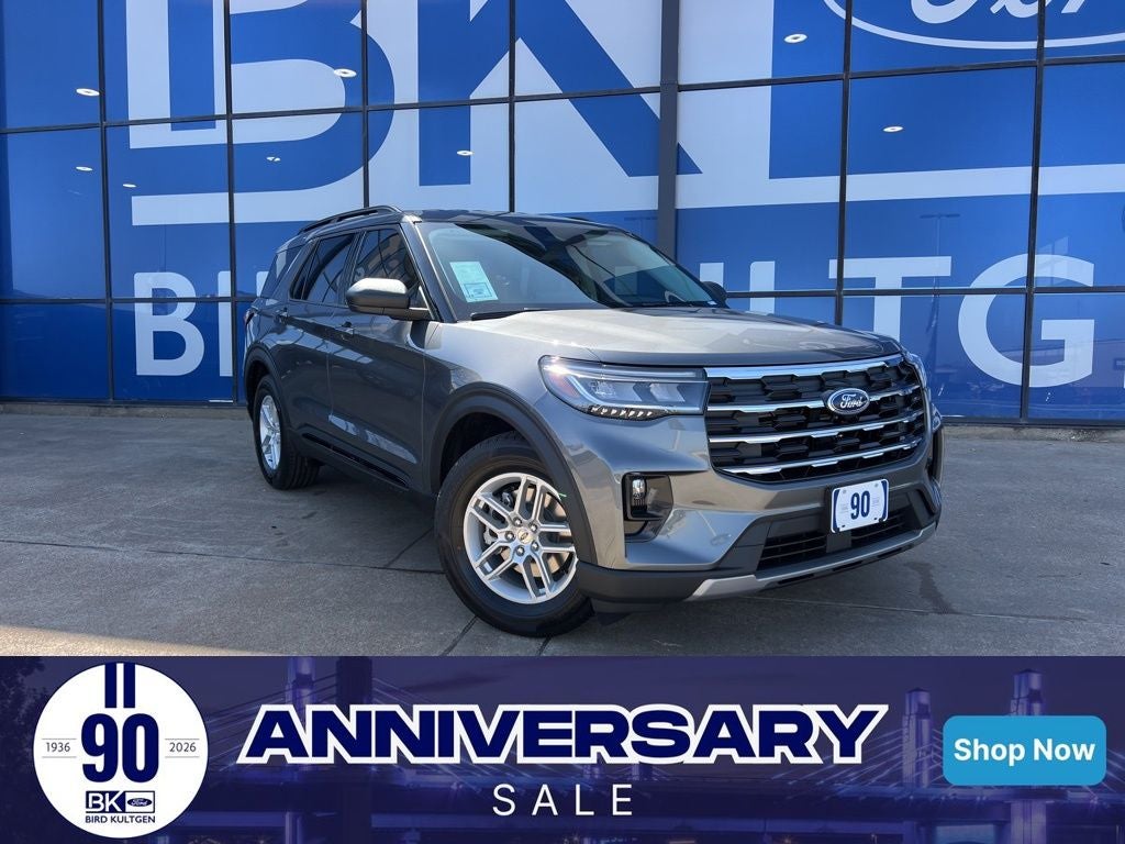 2026 Ford Explorer Active in Carbonized Gray Metallic — front three-quarter view