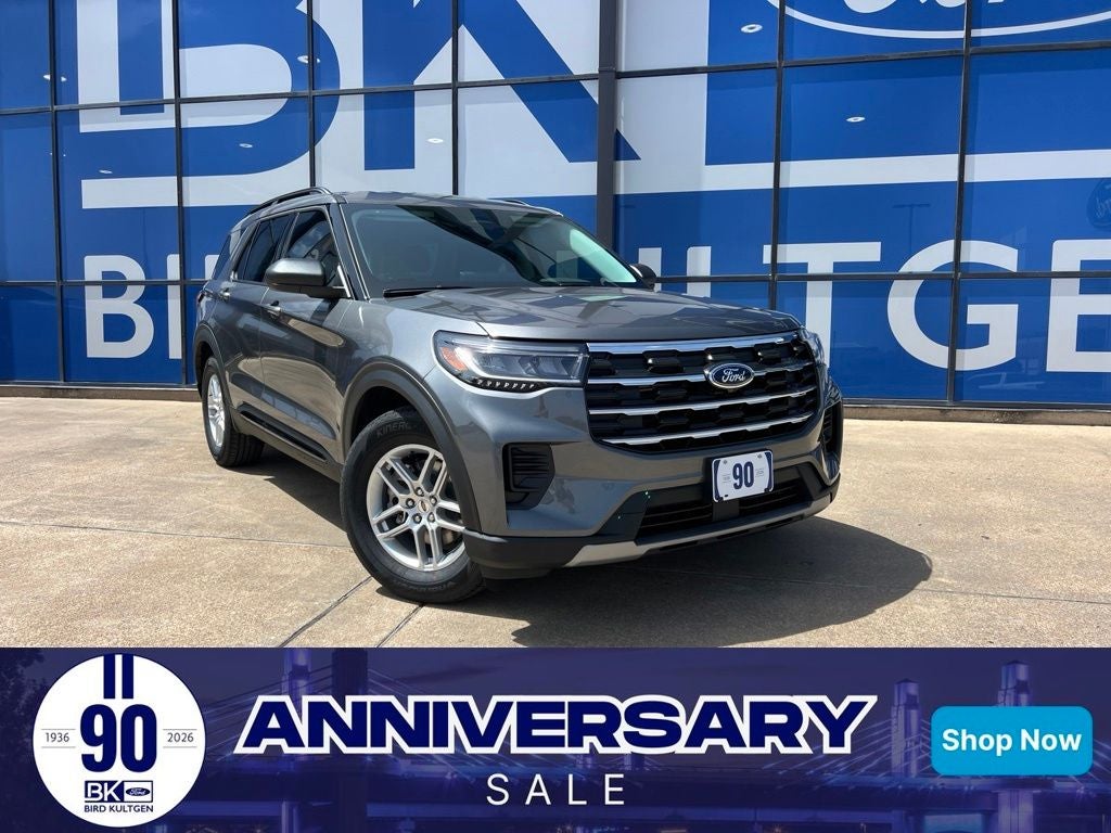 2026 Ford Explorer Active in Carbonized Gray Metallic — front three-quarter view