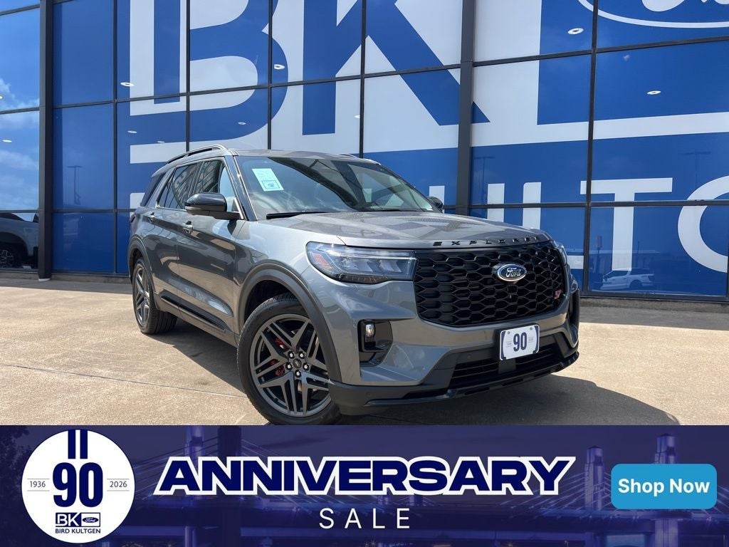 2026 Ford Explorer ST in Carbonized Gray Metallic — front three-quarter view