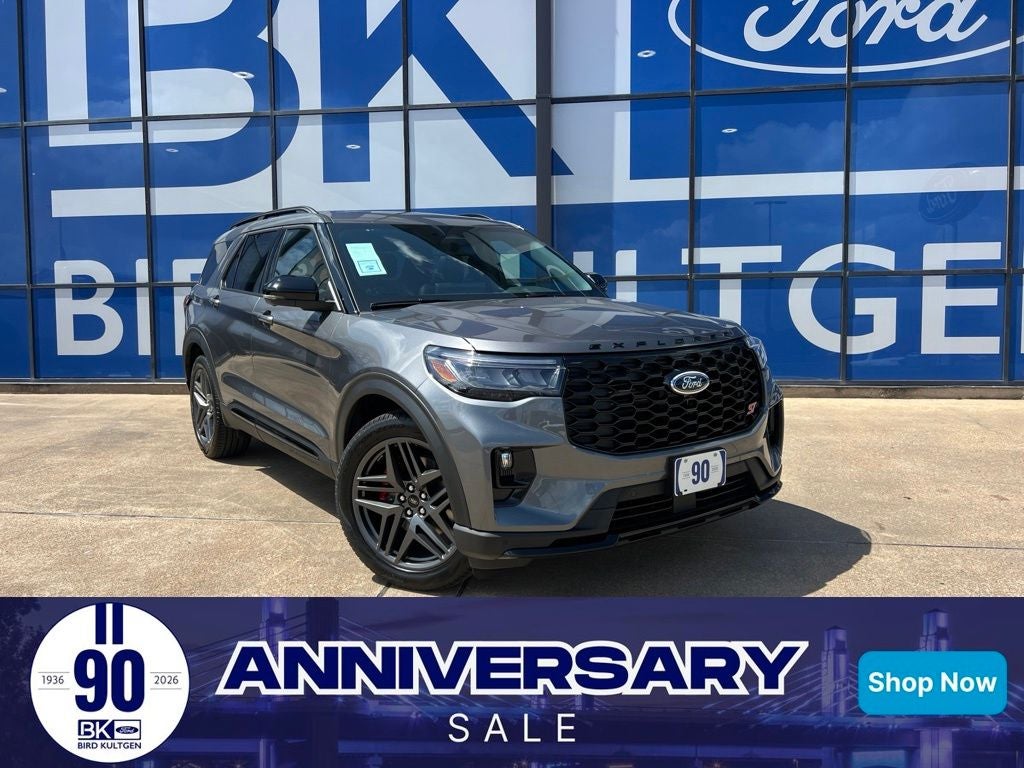 2026 Ford Explorer ST in Carbonized Gray Metallic — front three-quarter view