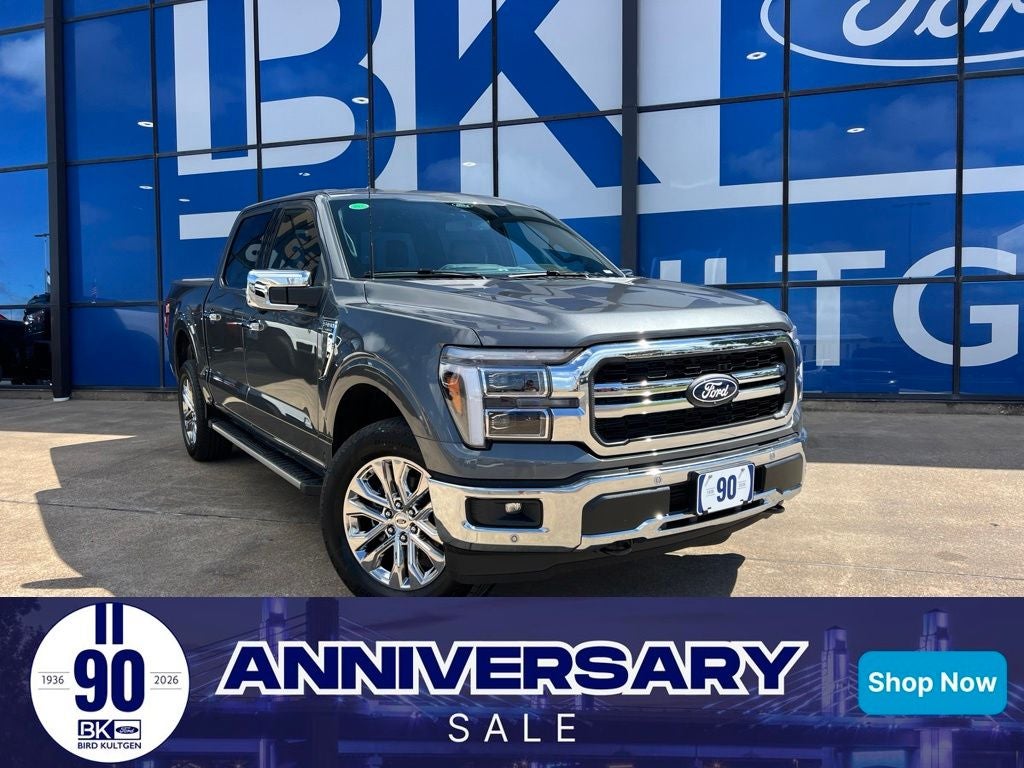 2026 Ford F-150 Lariat in Carbonized Gray Metallic — front three-quarter view